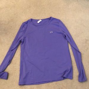 Purple long sleeve workout shirt